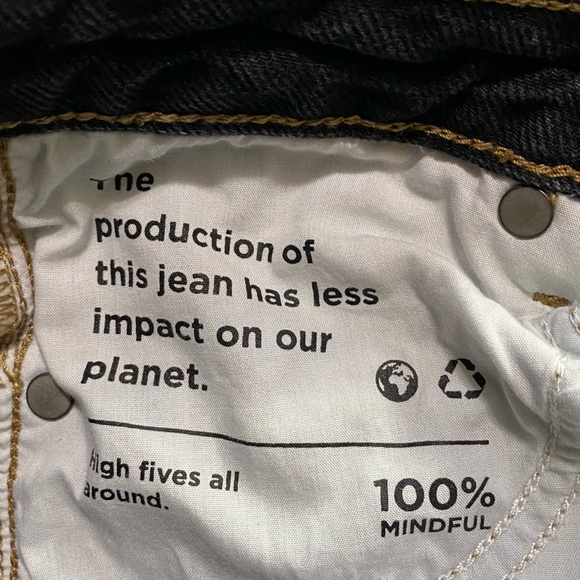 PacSun vintage 90s boyfriend jeans, light blue in front black in back size 22 - Picture 4 of 10